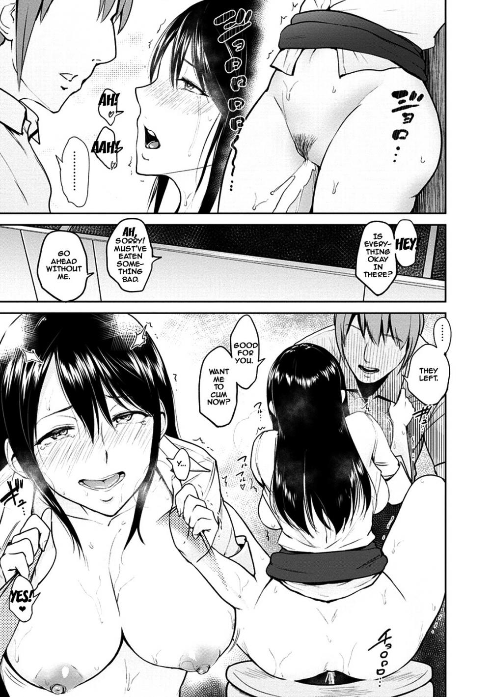 Hentai Manga Comic-Mrs. Okumiya is in the restroom - Kimi o Sasou Uzuki Ana-Read-19